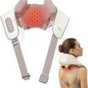 Breo N5 Mini Neck Massager with Heat, Electric Massager for Neck and Shoulder, Deep Massage at Home, Muscle Relaxation Gifts (Beige)