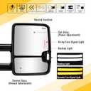 Painted Black Tow Mirror Switchback for 03-07 Chevy Silverado GMC Sierra, Large and Small