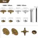 Sopnom 20 Sets 18MM Magnetic Buttons Clasp Snaps Fastener with Install Tool Magnetic Round Snaps DIY Craft Buttons Kit for Sewing, Craft, Purses, Bags, Clothes, Leather (Round)