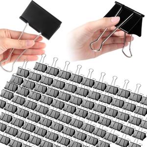 Jetec 50 Pcs 3 Inch Jumbo Binder Clips Extra Large Binder Clips Bulk Black Big Heavy Duty Metal Giant Large Paper Clamps for Office and Home Supplies Organization Kitchen Food Bags Drawing