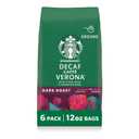 Starbucks Ground Coffee, Dark Roast Hot or Iced Coffee, Decaf Caff Verona, Six 12 oz Bags (EXP 11/02/26)