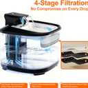 Cordless Cat Water Fountain, 5000mah Battery Operated Pet Water Fountain, 108oz/3.2L Automatic Dog Water Fountains for Cats Dog Indoor Outdoor (Large)