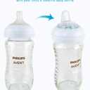 Sippy Cup Nipples for Philips Avent Natural Baby Bottles, My Grippy Spout Sippy Cup and Natural Trainer Sippy Cup, Soft 100% Silicone Sippy Spout Nipples, 6m+, 4 Count