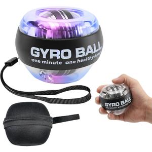 Wrist Ball Hand Exercise, Torque Ball Grip Strength Trainer, Gyro Ball with LED Lighting, Finger Forearm Grip Strength Devices