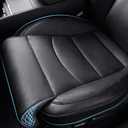 1 Pack Nappa Leather Car Seat Extender Leg Support Cushion for Tesla | for Model 3 2017-2023 Model Y 2020-2025 Accessories, Memory Foam Full Wrap Front Seat Cover for Long Driving Leg Rest (Black)