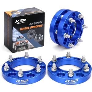 KSP 1 inch 6x5.5 Hub Centric Wheel Spacer Compatible with Toyota 4Runner Fj Cruiser Tundra 6 Lug Wheel, Forged 4PCS 6x139.7mm Wheel Spacers with 106mm Hub Bore 12x1.5 Studs (Blue)