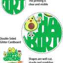 3 x Avocado Birthday Party Decorations Supplies Glitter Avocado Cake Topper Let's Avocado for Avocado Baby Shower Birthday Party Supplies