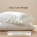 Beckham Hotel Collection Pillowcases King Size Set of 2, Cool Touch Cotton Sateen Fabric, 500TC, Silky Smooth & Soft, Open End, White