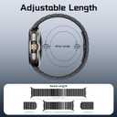 LULULOOK Titanium Band for Samsung Galaxy Watch Ultra 47mm(2024/2025), DLC Coating 24mm Width Replaecment Watch Band for Galaxy Watch Ultra (Black)