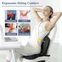 Memory Foam Seat Cushion for Sciatica & Back Pain Relief - Ergonomic Chair Pad with Adjustable Strap & Supportive Comfort Cover, Non-Slip for Car, Truck, Office Chair -Black