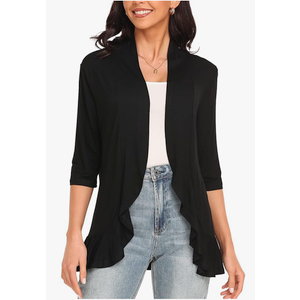Argstar Women's 3/4 Sleeve Cardigan, Size L