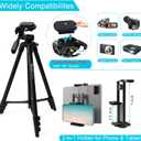 Endurax 60'' Camera Tripod Camera Stand for Canon Rebel Eos Nikon DSLR, Travel Tripods for Phone Tablet with Remote Black