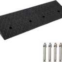 Nisorpa 2'' Rise Rubber Curb Ramp - Heavy Duty Loading Ramp for Driveway, Dock, Bike, Vehicle & Wheelchair - 9.4 x9.8 x 2inch, 10 Tons Capacity