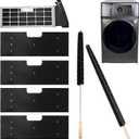 6 Pcs GE Washer Dryer Combo,WH01X35719 Lint Filter replacement with dryer vent brush,2025 New Lint Filter for Ge Washer Dryer Filter Sponge,Hand Washable and Reusable,Models: PFQ97HSPVDS