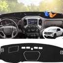 Autorder Dashboard Cover Mat for 2019-2025 Chevy Silverado 1500 2500HD 3500HD/GMC Sierra Accessories Dash Cover Flannel Dash Mat Sunshade Protector(Just Fit the Models Without Forward Collision Alert)
