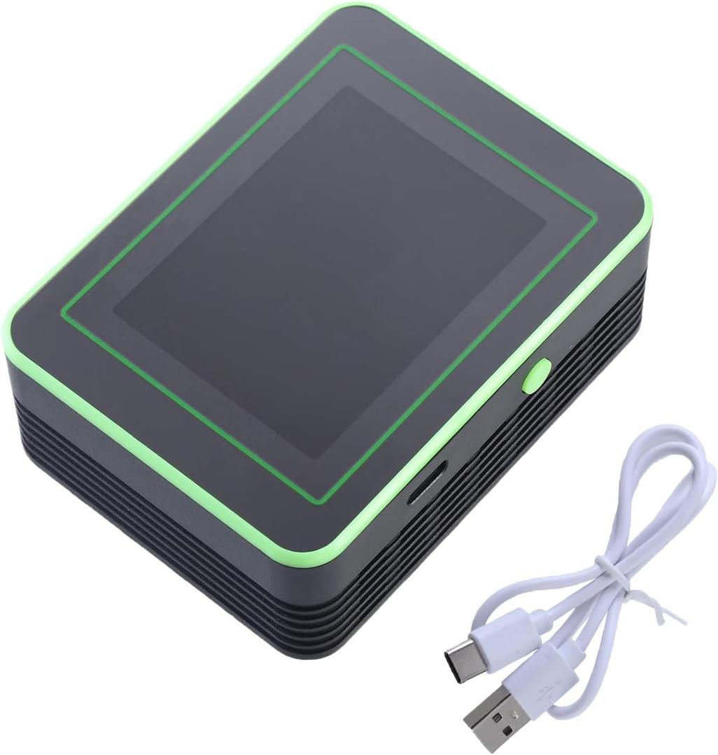 Advanced Air Tester Fit for Home Measure CO2 Levels Temperature Humidity TVOC Measurement and More Professional Air Tester (black and green)