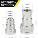 1/2’’ Ag ISO 5675 Ball Pioneer Hydraulic Quick Connect Coupler with Dust Caps