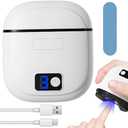 Epinovo Electric Nail Clipper with Nail File, USB Rechargeable Automatic Trimmer for Adults, Seniors, Men, Women, Children, 3-Speed Levels (White) – Not for Toenails