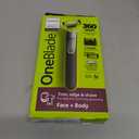 Philips Norelco OneBlade 360 Hybrid Face + Body, Electric Beard Trimmer, Shaver and Body Groomer, with 360 Blade Technology, 1x 360 Blade for Face, 5in1 Adjustable Comb, 1x Body Kit, Model QP2834/70 (OneBlade 360 Face + Body, Black/Lime Green)