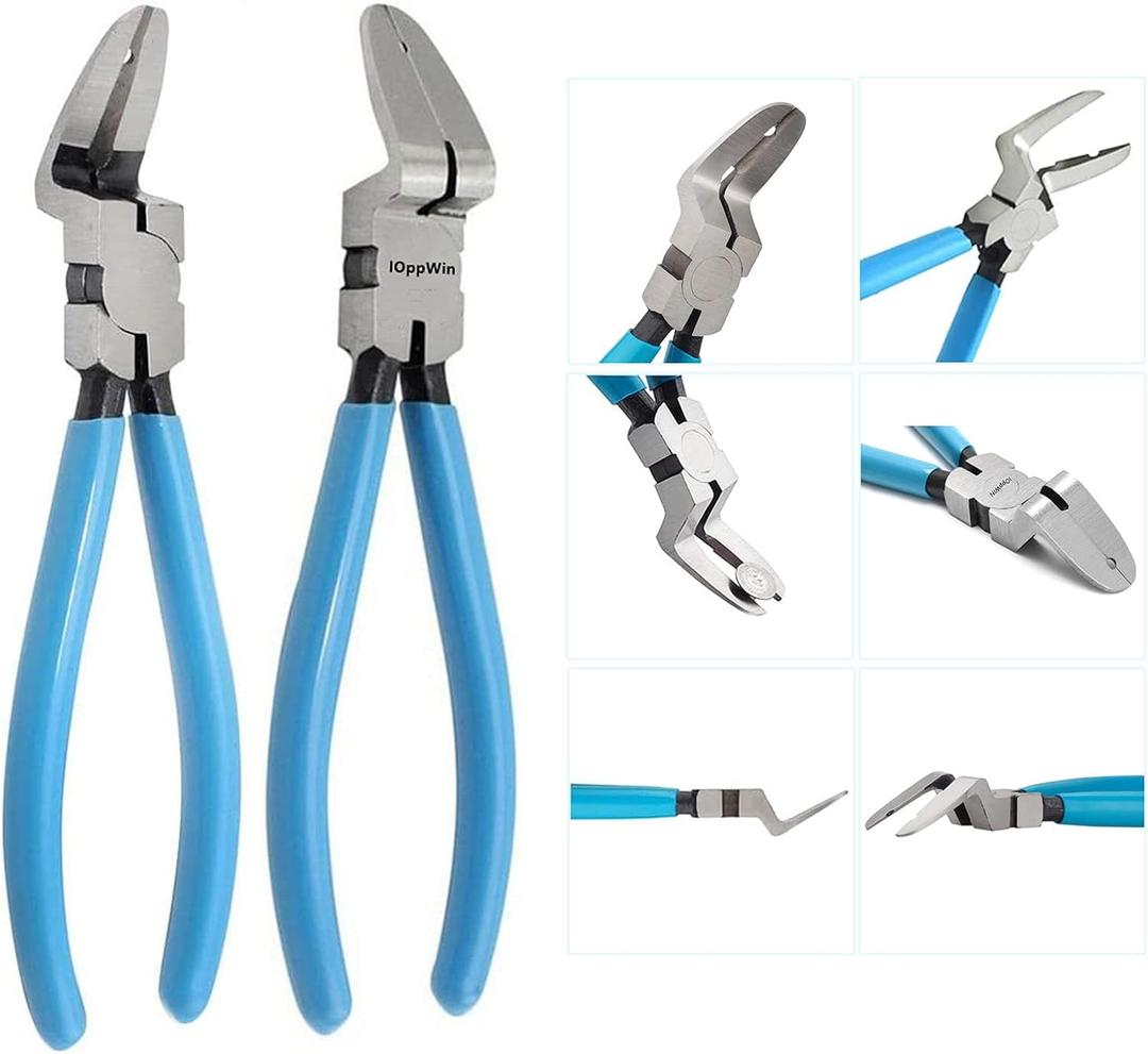 Panel Clip Pliers, Auto Trim Removal Fastener Plier Car Door Panel Clip Tools Plastic Rivets Pry Puller Adjustable Multipurpose Diagonal Cutting Pliers 1 Pcs (2nd Blue)