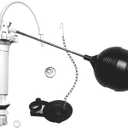 Danco Complete Toilet Repair Kit, Fill Valve, Flapper, Rod, Float Replacement (80816), White