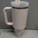 STANLEY Quencher H2.0 Tumbler with Handle and Straw 40 oz Flowstate 3-Position Lid Cup Holder Compatible for Travel Insulated Stainless Steel Cup BPA-Free Rose Quartz 2.0