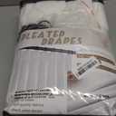 Pinch Pleated Solid White Sheer Curtains 96 Inches Long for Living Room 2 Panels Set, Neutral Thick Linen Viral Curtain Light Filtering Privacy Dining Room Floor to Ceiling Window Drapes, 8 FT 2 Burg