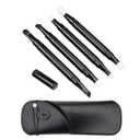 4 Pcs Multifunctional Retractable Shadow Makeup Brushes with Storage Bage, Portable Double Ended Makeup Brush Set for Outdoor Travel Using (Brushes Set)