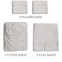 CGK Unlimited King Size Sheets- Cooling & Breathable Sheets- 60% Polyester, 40% Rayon Derived from Bamboo- Super Soft & Comfy for Hot Sleepers to Stay Cool- Light Grey