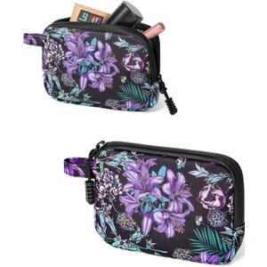 Smell Proof Bag, 6.7"x4.7" Smell Proof Container with Activated Carbon Fiber Liner, Odorless Airtight Travel Organizer & Stylish Gifts for Women (Purple)