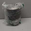 homenote Pots for Plants, 8 Pcs 7.5 Inch Plastic Planters with Multiple Drainage Holes and Tray - Plant Pots for All Home Garden Flowers Succulents, Matte Black