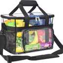 Clear Lunch Bag 20-Can with Adjustment Shouder Strap for Women/Men, Reusable Clear Lunch Box, Clear Tote Bag Stadium Approved for Work,School,Picnic,Security Check