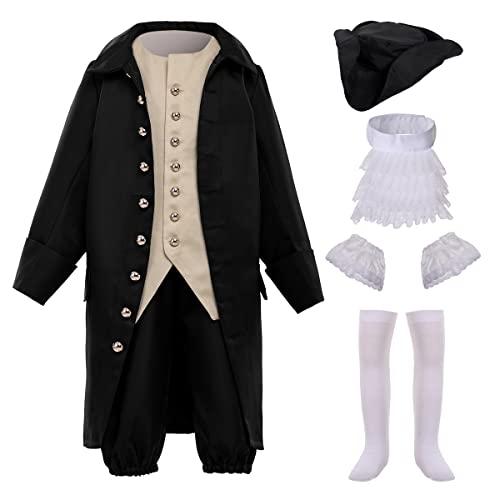 BPURB Colonial Costume Boys 18th Century American Costume, Size 8