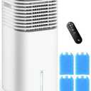 CENSTECH Windowless Air Conditioner, Swamp Cooler with 4 Modes & 3 Speeds, 15H Timer for Smart Auto-off, 2-Gal Tank for 20H Cooling, Remote, 120° Oscillating Portable Air Conditioners No Hose Needed