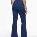 Flare Jeans for Women Trendy High Waisted Bell Bottom Jeans Stretchy Wide Leg Denim Pants with Pockets (Blue)