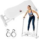 ZCMHAXJ Balance Board for Adults, Ski Machine Exercise Equipment with Resistance Bands, Rock Stepper Featuring LCD Monitor, Portable Wobble Board or Full Body Workout at Home Gym
