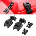 RT-TCZ for Wrangler Hood Latch Lock Catch, Aluminum Hood Latches for Jeep Wrangler 2007-2017 JK JKU 2018+ JL JLU 2020+ Gladiator JT Black Exterior Accessories 2pcs