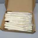 Baquler 50 Pcs 8.5 Inches Flameless Taper Candles Bulk Battery Operated Taper Candles Ivory LED Candlesticks Flickering for Christmas Wedding Home Decor