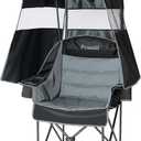 Camping Chair with Canopy Shade Heavy Duty Folding Chair with Umbrella Cup Holder Oversized Beach Chairs with Canopy for Adults Portable Padded Outdoor Lawn Chair for Sports Events Fishing, 500LBS