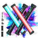 2Pack RGB LED Video Light Stick Wand,3200K~8500K Magnetic Photography Tube Light,360° Full RGB Light Stick with 4000mAh Battery for YouTube Video,Vlog,Live Game Streaming…