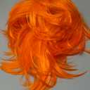 eNilecor Short Bob Hair Wigs 12" Straight with Flat Bangs Synthetic Colorful Cosplay Daily Party Wig for Women Natural As Real Hair+ Free Wig Cap (Orange)