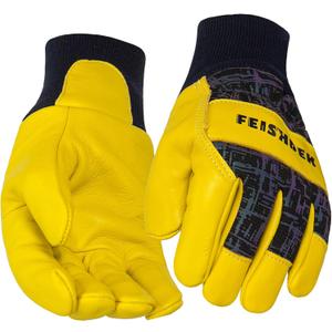 Kids Winter Gloves, 3M Thinsulate Lined Warm Insulated Toddler Work Gloves with Soft Sheepskin for Cold Weather (Large (7-9 Years Old), Black - Elastic Sleeve)