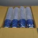 Lamosi 500-Count 12 oz Insulated Paper Coffee Cups Bulk, Disposable Corrugated Cups 12oz, Kraft Ripple Wall Design for Hot Beverage or Cold Drink Office Home Party Travel Cafe (Navy)