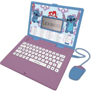 Lexibook - Disney Stitch - Bilingual English/Spanish Educational Laptop, 124 Language Activities, Writing, Maths, Logic, Music and Games, Boys and Girls, JC598Di2