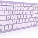 OMOTON Bluetooth Keyboard for Mac, Ultra-Slim Wireless Keyboard with Stable Connection, Compatible with iMac, iMac Pro, MacBook Pro/Air, Mac mini Laptop, Purple