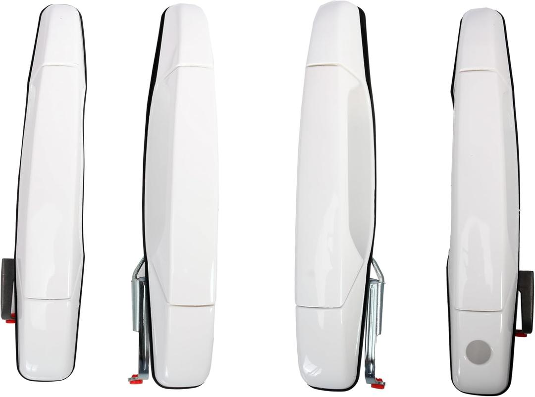 Olympic White Exterior Door Handle, for Chevy Avalanche/Silverado/Suburban/Tahoe,for GMC Sierra/Yukon XL, for Cadillac Escalade, 2007-2014, Outside Door Handles, 284053446 84053446 84053456