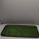 Ottomanson Artificial Grass Puppy Potty Training Pad with Tray, 15" x 30" Reusable Pee Pad for Small Pets and Dogs