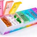 Daviky Extra Large Weekly Pill Organizer 2 Times a Day, XXL Pill Box 7 Day with AM PM Large Compartments, BPA-Free Daily Medicine Case, Jumbo Pill Holder for Fish Oils, Vitamins & Supplements White