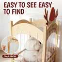 Stuffed Animal Storage,Christmas Reindeer Stuffed Animal Organizer, Movable Stuffed Animal Holder with Elastic Cords for Nursery Playroom Kidroom Bedroom