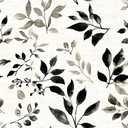 Dark Black Green Peel and Stick Wallpaper Vintage Botanical Leaf Removable 17.7" x 118.11" Natural Wall Paper Self Adhesive Contact Paper for Classroom Bedroom Laundry Room Bathroom